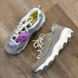 Skechers Gray and White Athletic Shoes
